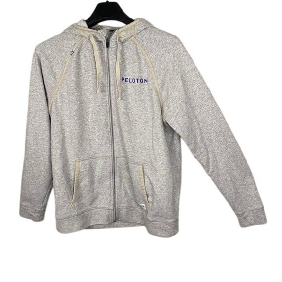 Peloton by Rhone Gray Knit Fleece jacket Size Mens's XL/XXL hoodie Full Zip - Picture 1 of 8